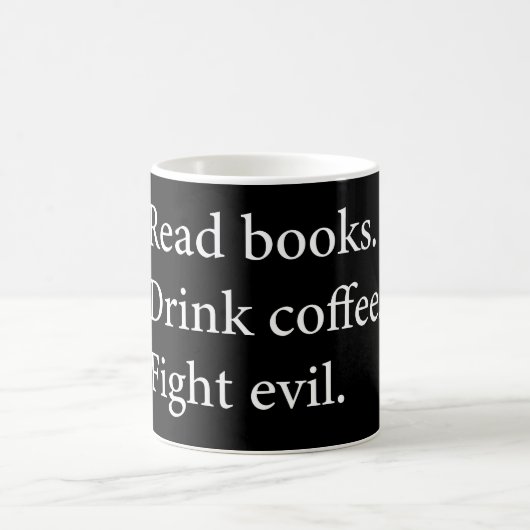 読Book Drink Coffee Fighting Evil コーヒーマグカップ (中央)