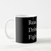 読Book Drink Coffee Fighting Evil コーヒーマグカップ (左)