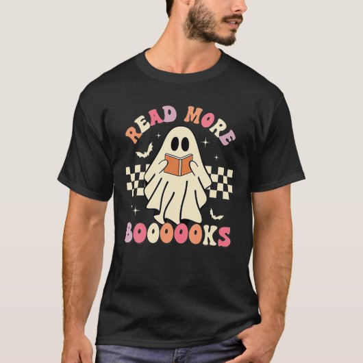 読Booooksかわいい幽霊読Booooks H Tシャツ (正面)