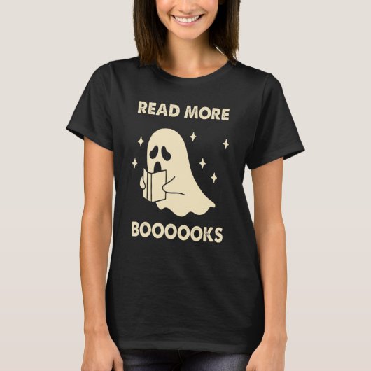 読Booooks幽霊の読ブックハロウィーン Tシャツ (正面)