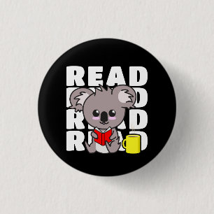 読Cute Koala読のBook & Coffee Mag 缶バッジ