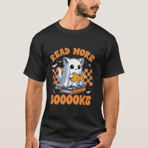 読Groovyおもしろい Halloween Cat幽霊 Tシャツ