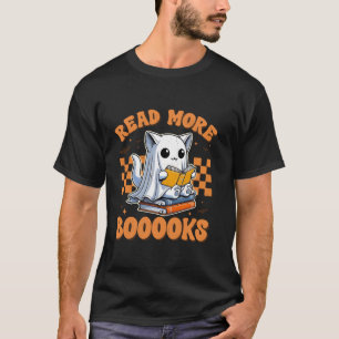 読Groovyおもしろい Halloween Cat幽霊 Tシャツ