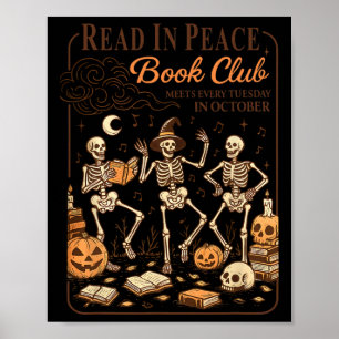 読In Peace Book Club 不気味 ReadersハロウィンO ポスター