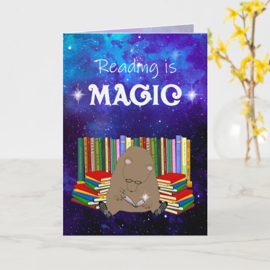 読is魔法誕生日カード カード (黄色い花)