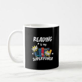『読Is My Superpower Book Book Worm』 コーヒーマグカップ