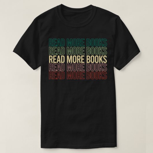 読More Books英語先生愛読者のRetr Tシャツ (デザイン正面)