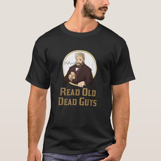 読Old Dead Guysおもしろい C H Spurgeon bookworm Tシャツ (正面)