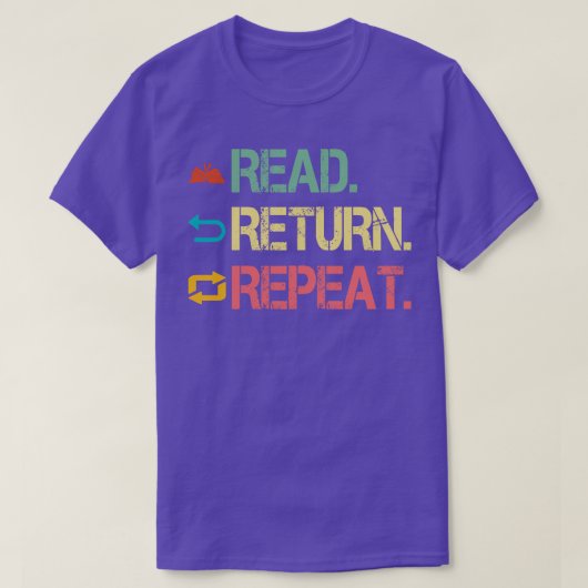 読Repeat Cute Librarian Apparel Library Tシャツ (デザイン正面)