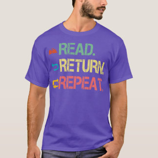 読Repeat Cute Librarian Apparel Library Tシャツ