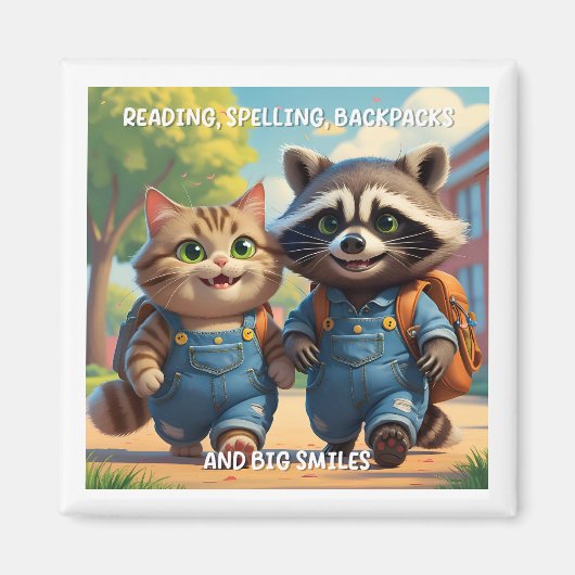 読s、スペル、バックパック、スマイルマグネット マグネット (正面)