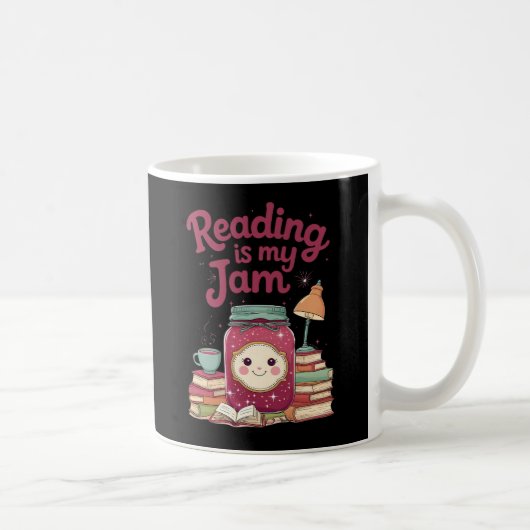 読s Is My Jam – かわいいブックラバーマグfor Reader コーヒーマグカップ (右)