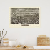 読s, PAパノラママップ – 1898 ポスター (キッチン)