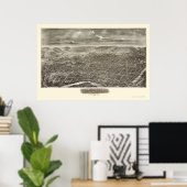 読s, PAパノラママップ – 1898 ポスター (ホームオフィス)