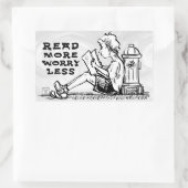 読Worry Less 読 Boy's Stickers 長方形シール (バッグ)