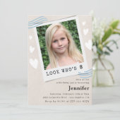 誰おもしろいが8歳の誕生日の招待状を回しているようだ 招待状 (スタンド正面)