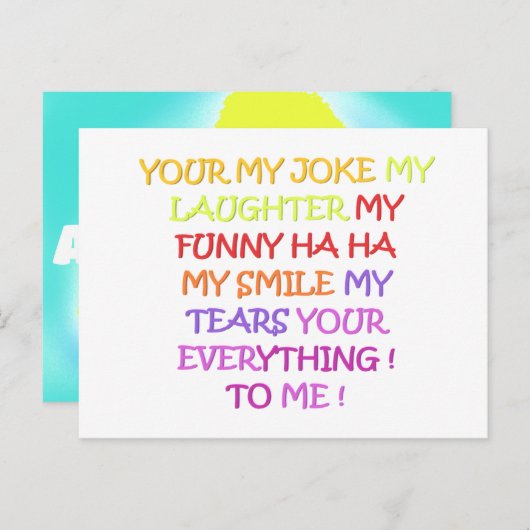 誰おもしろいにとっても芸術デザインに恋する詩 ポストカード (正面/裏面)