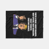 誰おもしろいもが最高の賛成するトランプ フリースブランケット (正面(横))