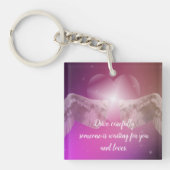 誰かがあなたを待っているのを注意深く運転しなさい キーホルダー (正面)