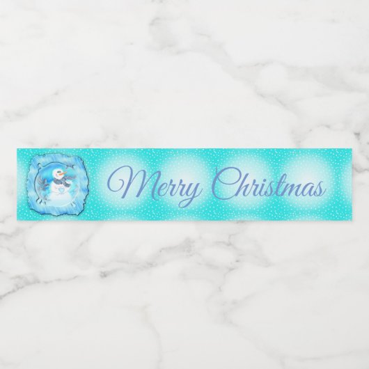 誰かがあなたを愛する感情的な雪だるま ペットボトルラベル (シングルラベル)