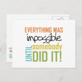 誰かがやるまでは不可能だ ポストカード (正面/裏面)