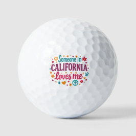 誰かがカリフォルニアで私を愛してる 笑えるギフト ゴルフボール