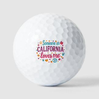 誰かがカリフォルニアで私を愛してる 笑えるギフト ゴルフボール
