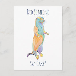 誰かがケーキを言った？カワウソのポストカード ポストカード