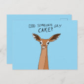 誰かがケーキを言った？ ポストカード (正面/裏面)