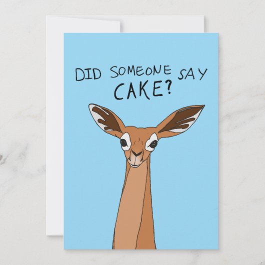 誰かがケーキを言った？ 招待状 (正面)
