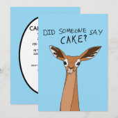誰かがケーキを言った？ 招待状 (正面/裏面)