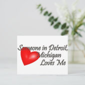 誰かがデトロイトで私を愛している ポストカード (スタンド正面)