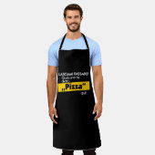 誰かがピザを言った!食イタリアン品スローガン エプロン (着用した状態)