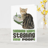 誰かが保私のウンチあいさつカードを盗んだ カード (黄色い花)