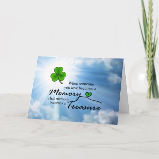 誰かが孤独な時、シャムロック カード (正面)