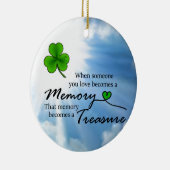 誰かが孤独な時、シャムロック セラミックオーナメント (右)