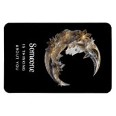 誰かが月考えの顔について マグネット (横)