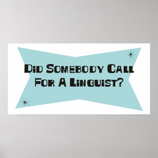 誰かが言語学者を呼んだのか ポスター (正面)