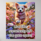 誰かが門を開け離れたように生きる – ポスター (正面)