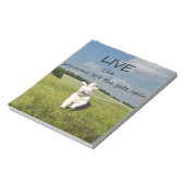 「誰かが門を開け離れたように生きる」メモ帳 ノートパッド (回転)