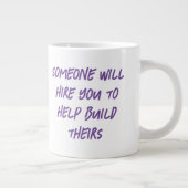 誰かが雇って彼ら救済を建てる ジャンボコーヒーマグカップ (右)
