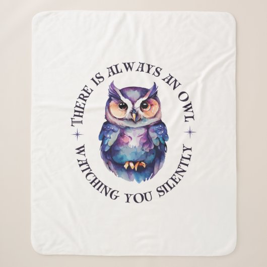 🦉 「誰かが黙って見ている」 シェルパブランケット (正面)