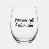 誰かが9ワインと呼ぶおもしろい ステムなしワイングラス (正面)