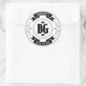 誰かここに住まわなきゃバッジステッカー ラウンドシール (バッグ)