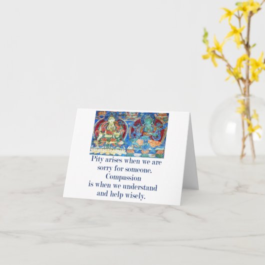 誰かに対して申し訳なく思うと哀れみが生じる – Compas カード (黄色い花)