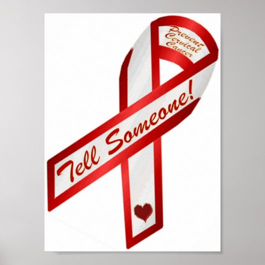 誰かに言え！子宮頸管癌を予防する ポスター (正面)