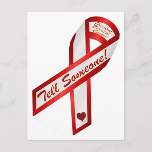 誰かに言え！HPVは子宮頸がんを引き起こす ポストカード (正面)