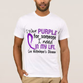 誰かのための紫色私はアルツハイマー病を必要とします Tシャツ (正面)