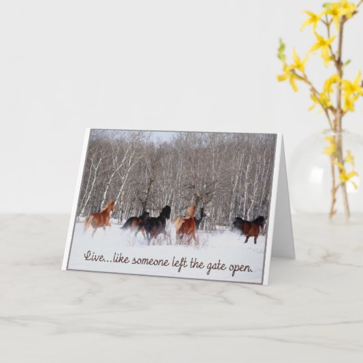 誰かのような生きている生命は.....ゲートを開いた去りました! カード (黄色い花)