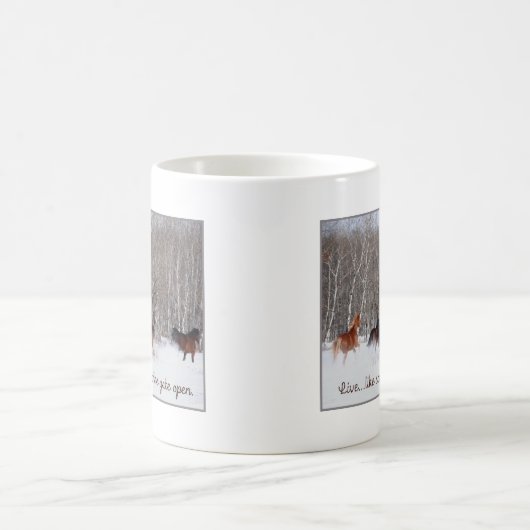 誰かのような生きている生命は.....ゲートを開いた去りました! コーヒーマグカップ (中央)